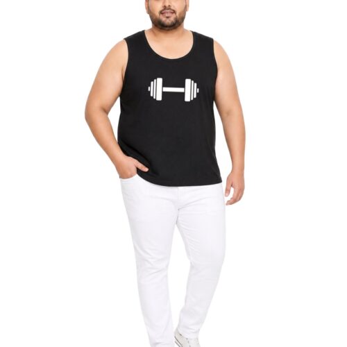 Comfort Fit Polyester Plus Size Sport Vest| Men's Dumbbell Graphic | Quick Dry Training Top - Image 15