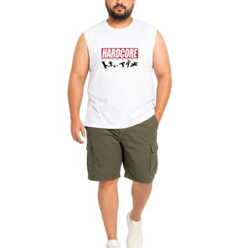 Men's Plus Size Cotton Sleeveless Graphic Tank Top (Sando) – HARDCORE Printed Gym & Casual Vest | Round Neck | 2XL-7XL - Image 2