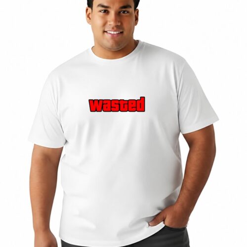 Premium Cotton Plus Size Graphic T-Shirt for Men | Wasted Print | - Image 4