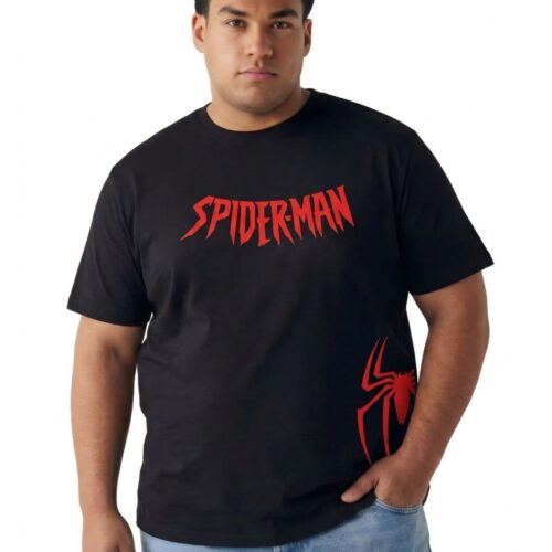 Men's Plus Size Black Cotton Spider Graphic Printed T-Shirt | Premium Round Neck Casual Tee | Soft Cotton | Sizes 2XL-7XL - Image 3