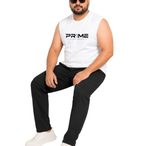 Men’s PR1ME Sports Sando 2XL–7XL | Plus Size Sleeveless Gym Vest with Minimal Graphic Print | Casual & Athletic Wear - Image 3