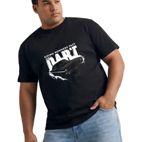 Men's Plus Size Black Drift Car Graphic Printed T-Shirt | 100% Cotton Round Neck Oversized Casual Tee | Drift Racing Design | XXL-7XL - Image 3