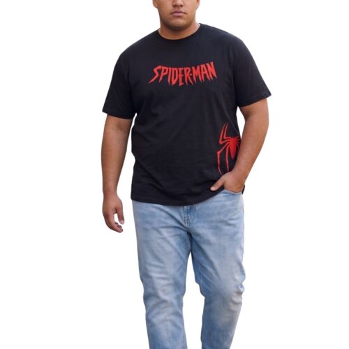 Men's Plus Size Black Cotton Spider Graphic Printed T-Shirt | Premium Round Neck Casual Tee | Soft Cotton | Sizes 2XL-7XL - Image 6