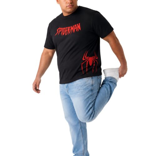 Men's Plus Size Black Cotton Spider Graphic Printed T-Shirt | Premium Round Neck Casual Tee | Soft Cotton | Sizes 2XL-7XL - Image 7
