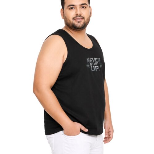 Men's Plus Size "Never Give Up" Graphic Sport Vest | Big & Tall Polyester Tank Top - Image 15