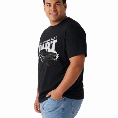 Men's Plus Size Black Drift Car Graphic Printed T-Shirt | 100% Cotton Round Neck Oversized Casual Tee | Drift Racing Design | XXL-7XL - Image 5