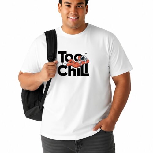 Too Chill Oversized Graphic T-Shirt | Premium Cotton Plus Size Tee - Image 9