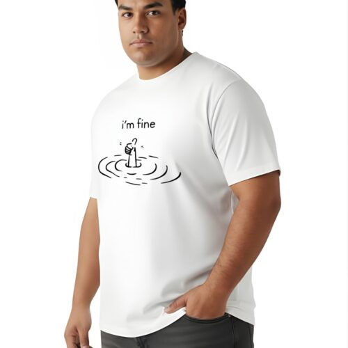 Men’s Plus Size Printed T-Shirt 2XL–7XL | Funny Graphic Casual Round Neck T-Shirt - Image 3