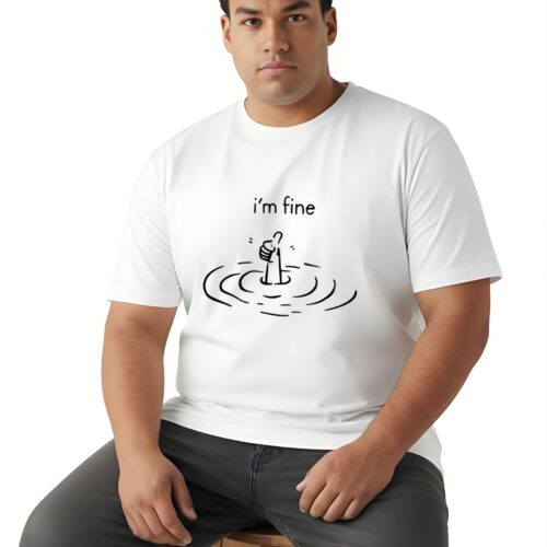 Men’s Plus Size Printed T-Shirt 2XL–7XL | Funny Graphic Casual Round Neck T-Shirt - Image 4