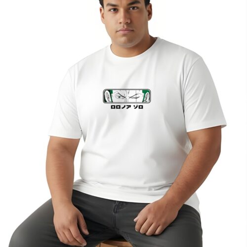 Roronoa Zoro Anime Printed Plus Size T-Shirt for Men - Image 4