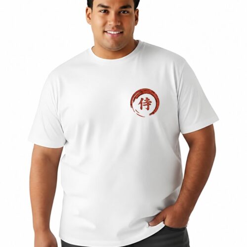 Japanese Samurai Graphic Printed Plus Size T-Shirt for Men | Warrior Back Print Casual Streetwear Tee - Image 5