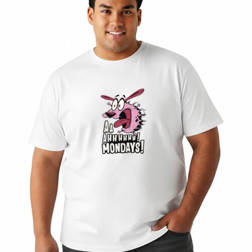 Plus Size Cotton Funny Graphic Printed T-Shirt for Men 2XL–7XL | "Aa Ahhhhhh! Mondays!" Cartoon Print | Soft Breathable Round Neck Casual Tee - Image 12