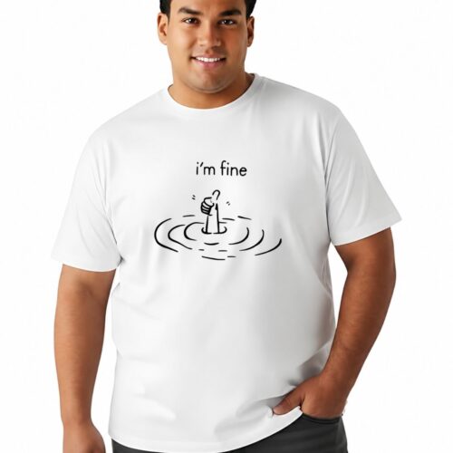 Men’s Plus Size Printed T-Shirt 2XL–7XL | Funny Graphic Casual Round Neck T-Shirt - Image 5