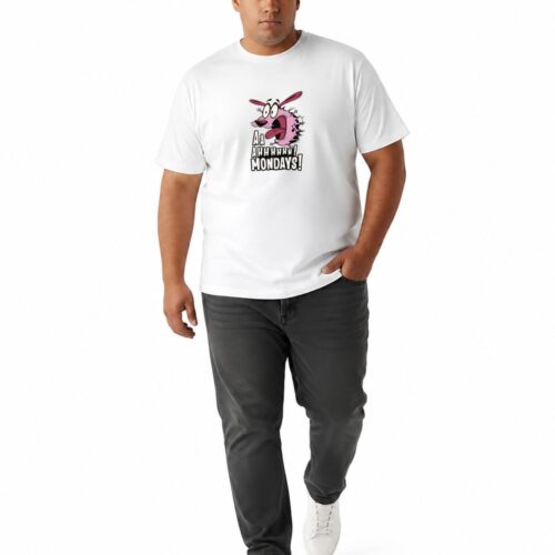Plus Size Cotton Funny Graphic Printed T-Shirt for Men 2XL–7XL | "Aa Ahhhhhh! Mondays!" Cartoon Print | Soft Breathable Round Neck Casual Tee - Image 13