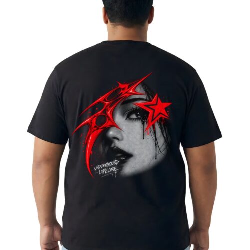 Savage Graphic Printed Plus Size T-Shirt for Men | Black & White Oversized Casual Tee - Image 1