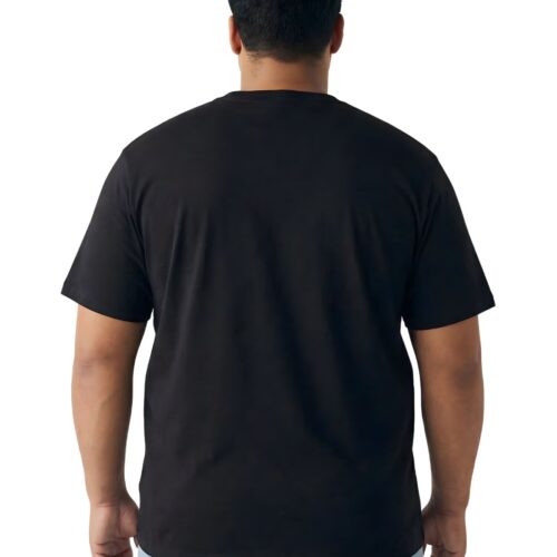 Road Rage Graphic Printed Plus Size Cotton T-Shirt for Men | Oversized Casual Round Neck Tee | Black & White | 2XL-7XL - Image 4