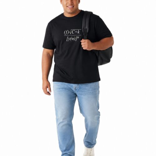 Looks Like Math. Hits Different. Graphic Plus Size Cotton T-Shirt for Men | 2XL–7XL - Image 6