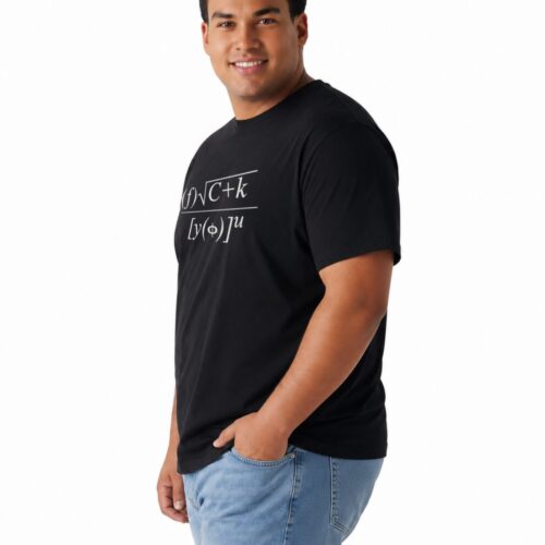 Looks Like Math. Hits Different. Graphic Plus Size Cotton T-Shirt for Men | 2XL–7XL - Image 7