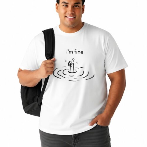 Men’s Plus Size Printed T-Shirt 2XL–7XL | Funny Graphic Casual Round Neck T-Shirt - Image 1