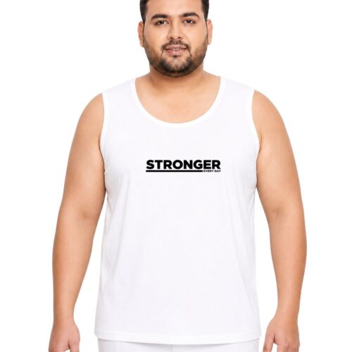 Stronger Plus Size Sports Sando for Men | Sleeveless Activewear Vest - Image 2