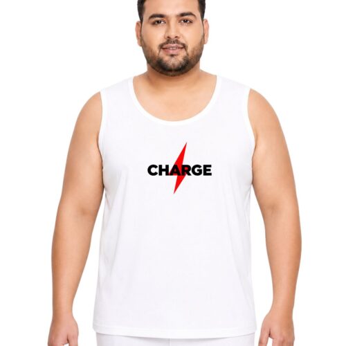 Charge Plus Size Sports Sando for Men | Graphic Printed Sleeveless Vest - Image 2