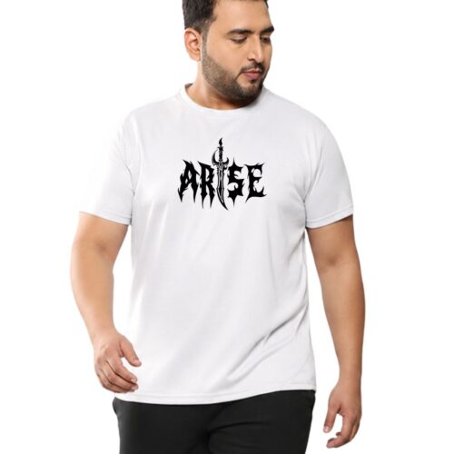 Arise Graphic Printed Plus Size Sports T-Shirt for Men - Image 2