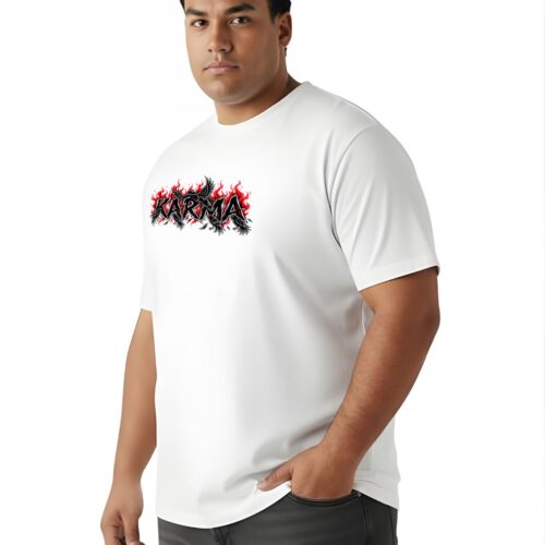 Men’s Plus Size Karma Graphic T-Shirt - Image 3