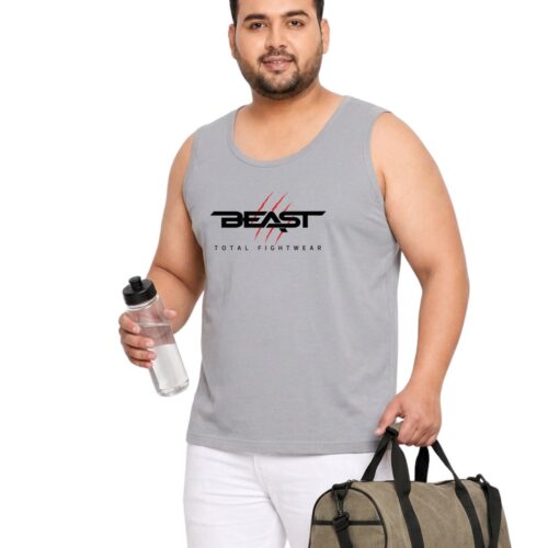 Beast Plus Size Sports Sando for Men | Graphic Printed Sleeveless Vest - Image 12