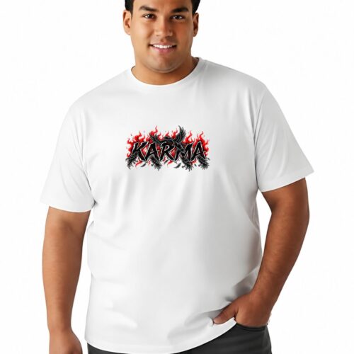Men’s Plus Size Karma Graphic T-Shirt - Image 5