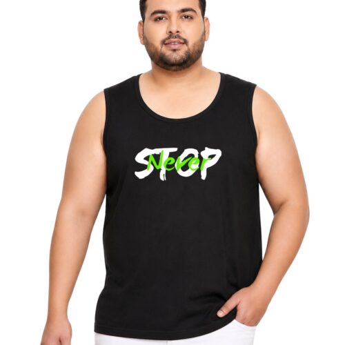 Never Stop Plus Size Sports Sando for Men | Sleeveless Active Vest - Image 15