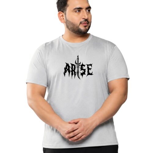 Arise Graphic Printed Plus Size Sports T-Shirt for Men - Image 15