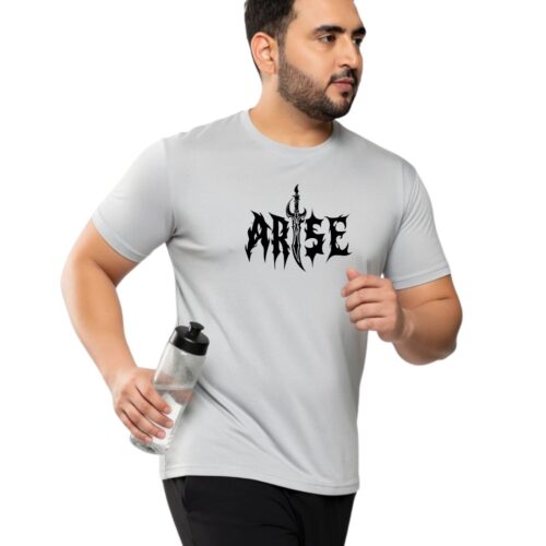 Arise Graphic Printed Plus Size Sports T-Shirt for Men - Image 16