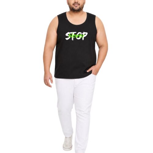Never Stop Plus Size Sports Sando for Men | Sleeveless Active Vest - Image 18