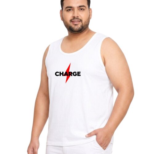 Charge Plus Size Sports Sando for Men | Graphic Printed Sleeveless Vest - Image 4