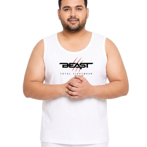 Beast Plus Size Sports Sando for Men | Graphic Printed Sleeveless Vest - Image 5