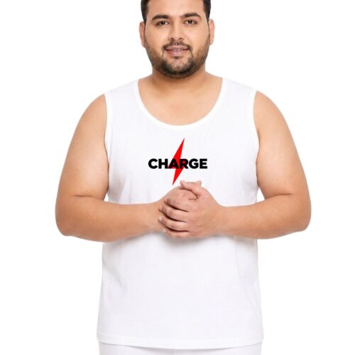 Charge Plus Size Sports Sando for Men | Graphic Printed Sleeveless Vest - Image 5
