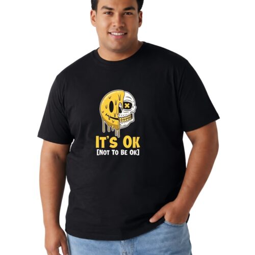 Men’s Plus Size Printed T-Shirt | “It’s OK Not to Be OK” Graphic Tee - Image 4