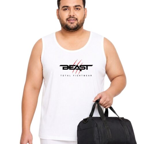 Beast Plus Size Sports Sando for Men | Graphic Printed Sleeveless Vest - Image 6