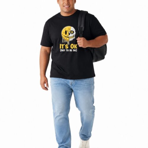 Men’s Plus Size Printed T-Shirt | “It’s OK Not to Be OK” Graphic Tee - Image 5