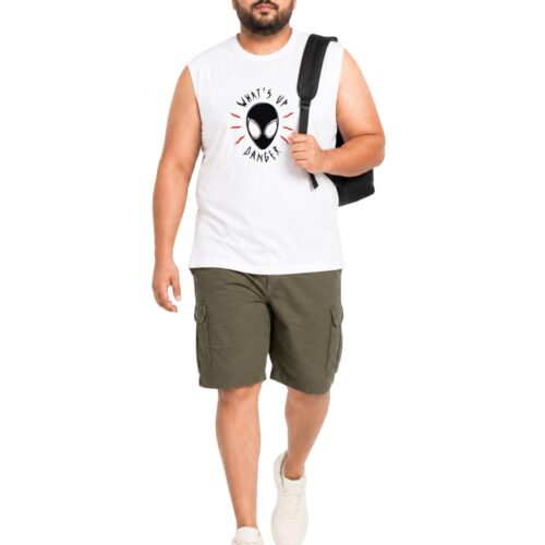 Men’s Plus Size Spider-Man Printed Cotton Sleeveless T-Shirt | Superhero Graphic Muscle Tee - Image 6