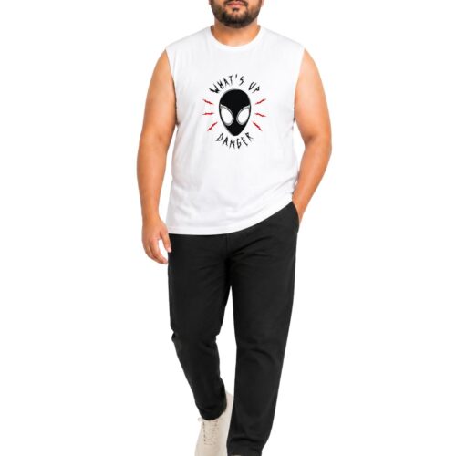 Men’s Plus Size Spider-Man Printed Cotton Sleeveless T-Shirt | Superhero Graphic Muscle Tee - Image 7