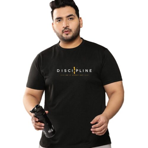 Men’s Plus Size Sports T-Shirt | Discipline Printed Gym & Workout T-Shirt - Image 14