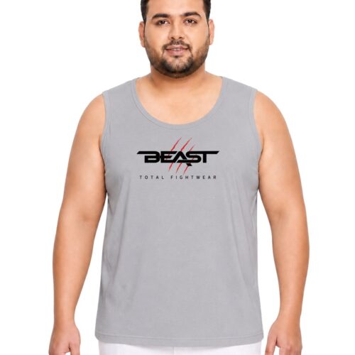 Beast Plus Size Sports Sando for Men | Graphic Printed Sleeveless Vest - Image 8