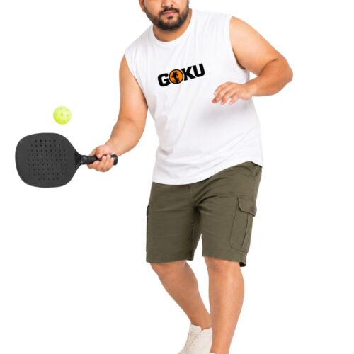 Men’s Plus Size Goku Printed Sleeveless T-Shirt | Anime Graphic Muscle Tee with Back Print - Image 8