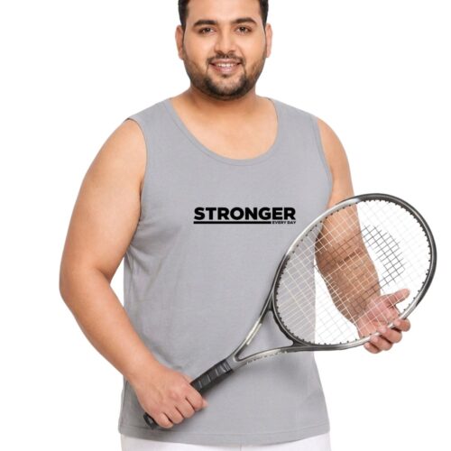 Stronger Plus Size Sports Sando for Men | Sleeveless Activewear Vest - Image 1