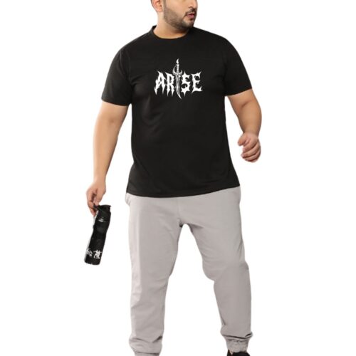 Arise Graphic Printed Plus Size Sports T-Shirt for Men - Image 10