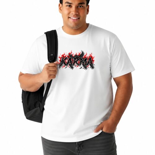 Men’s Plus Size Karma Graphic T-Shirt - Image 2